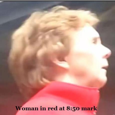 The woman in red: Proof of Boston Bombing crisis actors woman in red 8.50