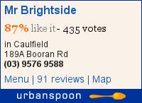 Mr Brightside on Urbanspoon