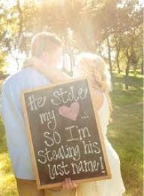 he stole my heart so i stole his last name wedding photography ideas Inspiration for a pretty country wedding