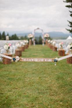 rustic vintage country wedding ceremony Inspiration for a pretty country wedding