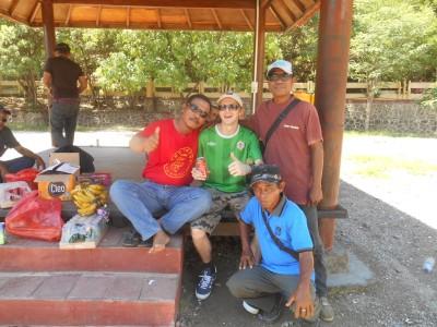 Backpacking in East Timor: Visiting the Jesus Statue at Cape Fatucama Meeting the locals at Cape Fatucama.