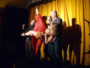 “What happened to your cancer?” I asked comedian Lewis Schaffer Sharnema Nougar fell for four audience members in the PTOO 10th anniversary show which Lewis Schaffer missed