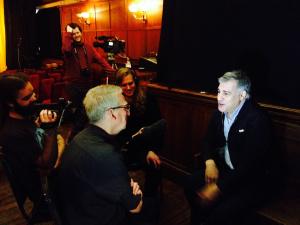 “What happened to your cancer?” I asked comedian Lewis Schaffer David Crossman (left) interviews Lewis Schaffer