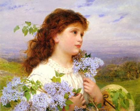 The Time of Lilacs by Sophie Anderson (1823-1903)