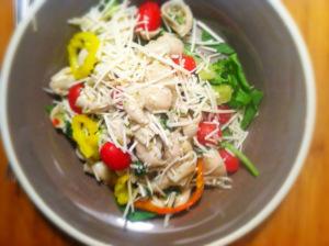 Gluten free menu plan: April 27-May 3 2014 Parmasean spinach pasta salad copy
