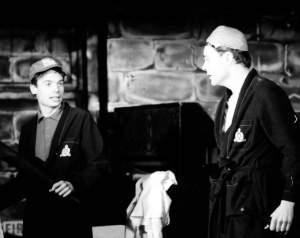 Embarrassing name-calling & the 1985 hopes of Neil Mullarkey & Mike Myers Mike Myers (left) and Neil Mullarkey perform at Malcolm Hardee’s Tunnel club in 1986 (Photo by Bill Alford)