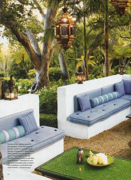 Sunday bliss is.. Ethnic inspired outdoor space. Photo by Roger Davies