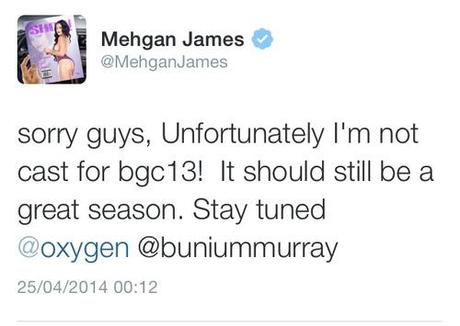 Meghan James Not Apart Of BGC13