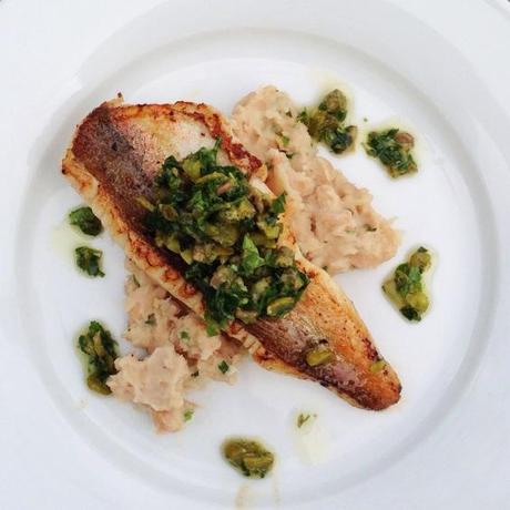 Gurnard, Cannellini beans and Wild Garlic Salsa Verde 20140427-135737.jpg