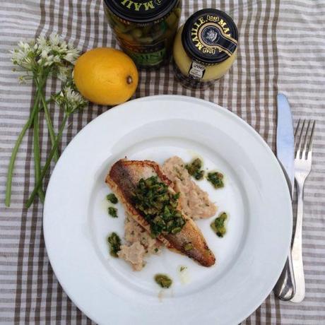 Gurnard, Cannellini beans and Wild Garlic Salsa Verde 20140427-135744.jpg
