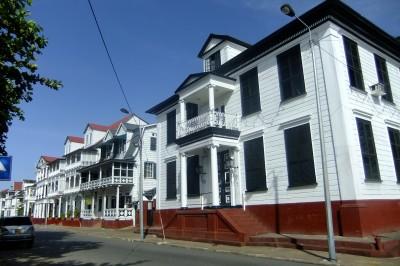 Backpacking in Suriname: Top 15 Sights in Paramaribo Waterkaant in Paramaribo, Suriname.