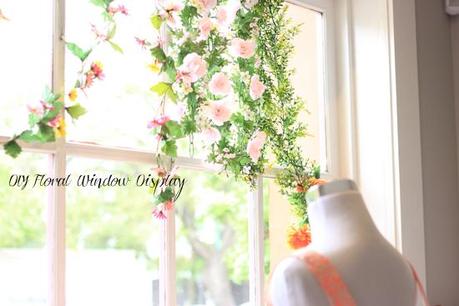 diy floral window display