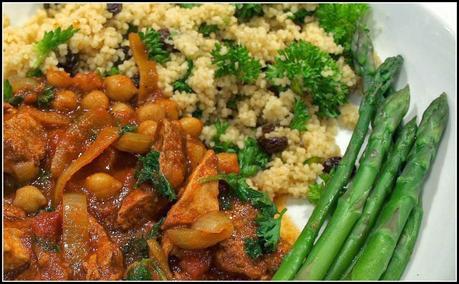 Spicy chicken tagine with couscous