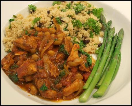 Spicy chicken tagine with couscous
