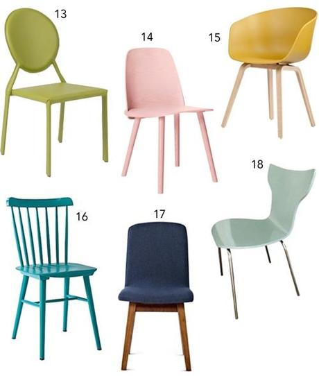 Get the Look: 30 Colorful Dining Chairs colorful-dining-chairs-3