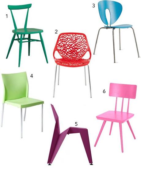 Get the Look: 30 Colorful Dining Chairs colorful-dining-chairs-1