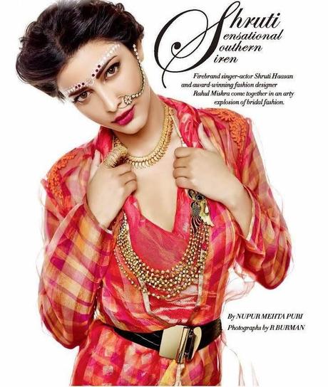 Shruti Hassan for Harper’s Bazaar Magazine, India, May 2014