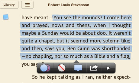 Highlight text in iBooks