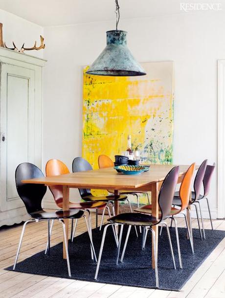 Montage: Same Chair, Different Colors home of the marketing manager at “Iittala” - Isabel Lundah, residence mag