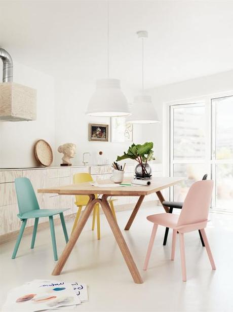 Montage: Same Chair, Different Colors Pastel Chairs By Muuto