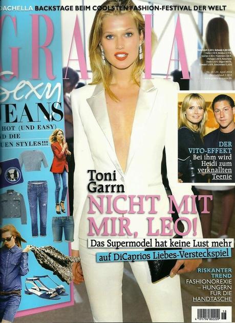 Toni Garrn For Grazia Magazine, Germany, April 2014