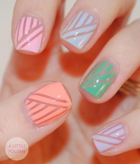 Pastel Rainbow Nails