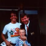 Manchester United vs Sunderland ‘Who are You?’: (1) the Ta Ra Fergie man Pete, with nephew Simon and Fergie, at Dumbarton away 1991