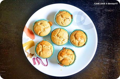 Eggless jam swirled muffin recipe