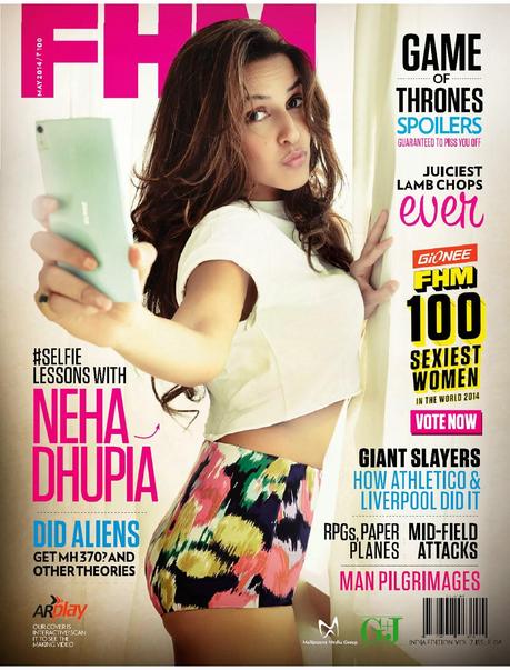 Neha Dhupia For FHM Magazine, India, May 2014