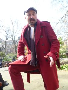 An average day with Red Bastard, rants & a girl with crisp packets on her breasts Adam Taffler in Square this week