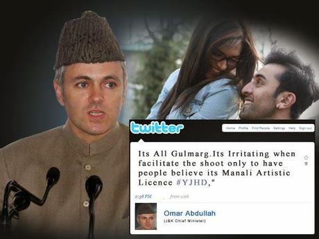 Omar Abdullah says Yeh Jawani Hai Deewani was Shot in Kashmir not Manali, the Movie Failed to Credit Kashmir Omar Abdullah says Yeh Jawani Hai Deewani was Shot in Kashmir not Manali, the Movie Failed to Credit Kashmir