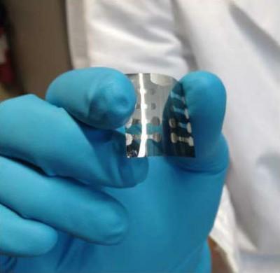 New Method to Make Conductive Film for Solar Cells Cheaper Flexible, indium-free solar cell with a transparent conductive film produced using the new Empa method