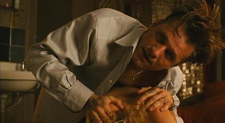 Nikolai in Eastern Promises Mentally, physically, and psychologically exhausted.