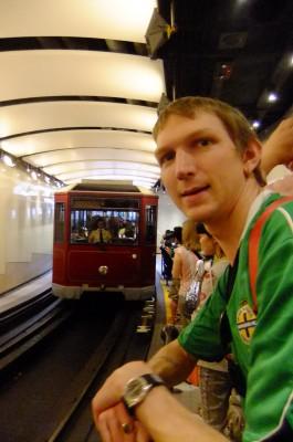 My Top 25 Alternative Types of Transport Around the World Waiting for the peak tram in Hong Kong.