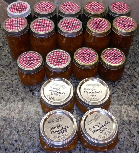 Makin’ Marmalade Again: Some Canning Tips And Tricks Look at all those jars of yummy, marmalade goodness!