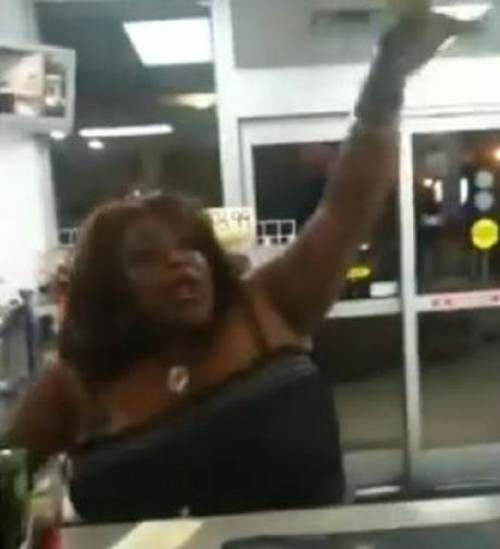 Charged $0.20 for a cup of water, black woman goes postal about slavery and racism ranting black woman