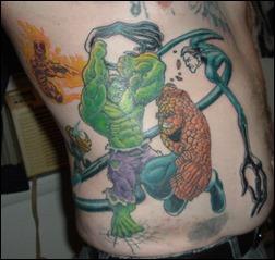 Fantastic Four vs The Hulk tattoo