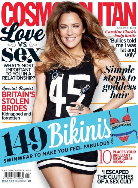 Caroline Flack for Cosmopolitan Magazine, UK, June 2014