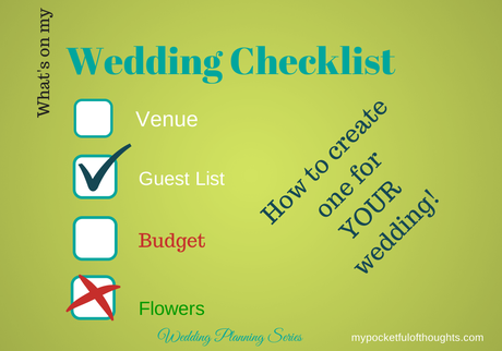 Is there a wedding checklist? #wedding planning ... Wedding Planning Series on My Pocketful of Thoughts