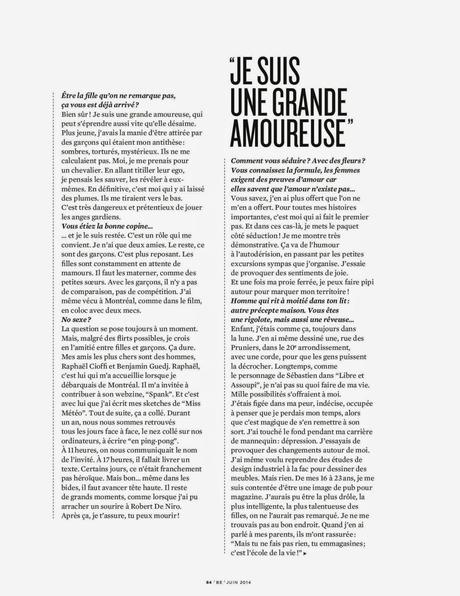 Charlotte Le Bon For Be Magazine, France, Juin 2014