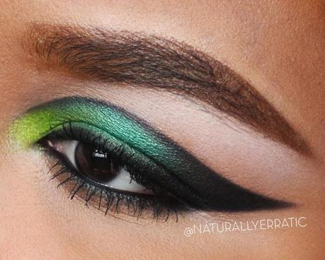 Green eye shadow Beauty, Makeup Blog, Sugarpill Cosmetics, Sugarpill Midori, Sugarpill Acidberry, Winged Eye Makeup
