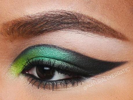 Dramatic Green Makeup Sugarpill Cosmetics, Sugarpill Midori, Sugarpill Acidberry