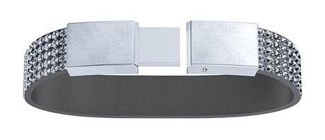 Trendy Techie Holiday Gift Guide Vilja USB Bracelet in Silver Night by Swarovski