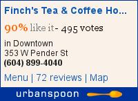 Finch's Tea & Coffee House on Urbanspoon