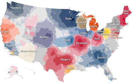 New York Times baseball map