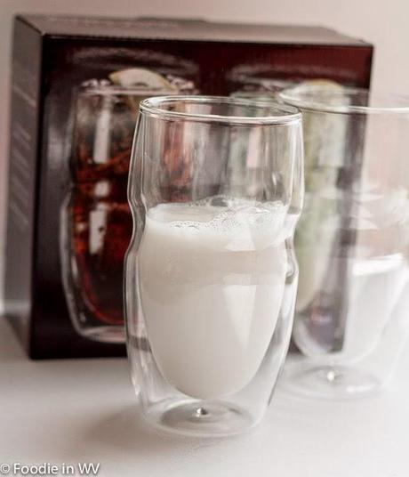 Serafino Double Wall 16 oz Iced Tea & Coffee Glasses with Milk
