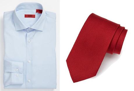 A guide to coordinating the colors of your clothes (+examples) Blue always goes great with red, as they are complementary colors. You can tone the blue down in order to get a better effect.