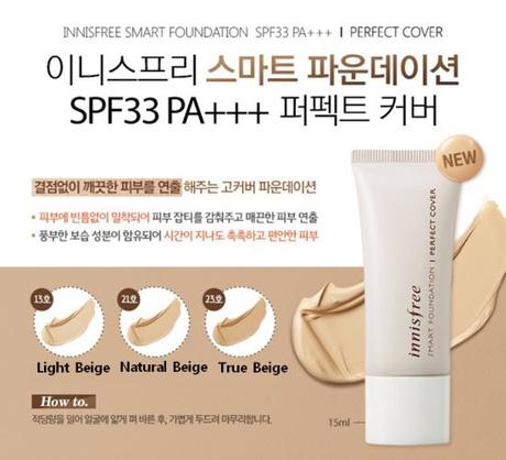 Innisfree Smart Foundation Perfect Cover info