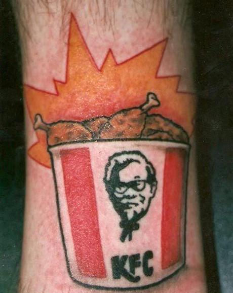 This KFC Double Down tattoo is actually pretty nice