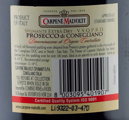 My Mother's Day Drink: Carpenè Malvolti 1868 Prosecco DOCG Extra Dry